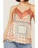 Image #2 - Miss Me Women's Patchwork Lace Cami, Rust Copper, hi-res