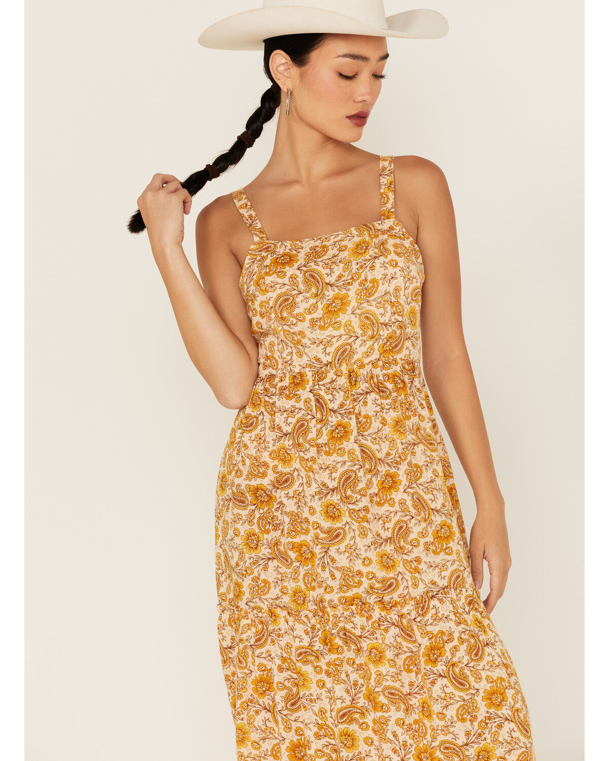 Image #3 - Patrons of Peace Women's Del Mar Sleeveless Maxi Dress, Mustard, hi-res