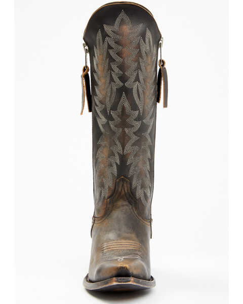 Image #4 - Idyllwind Women's Latigo Side Zip Distressed Tall Western Boot - Snip Toe, Brown, hi-res