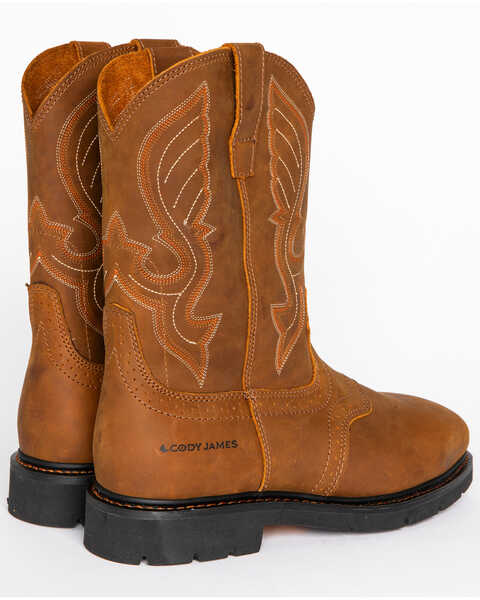 Image #11 - Cody James Men's Western Work Boots - Composite Toe, Brown, hi-res