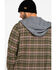 Image #5 -  Hawx Men's Olive Mission Plaid Hooded Long Sleeve Work Shirt Jacket, Olive, hi-res