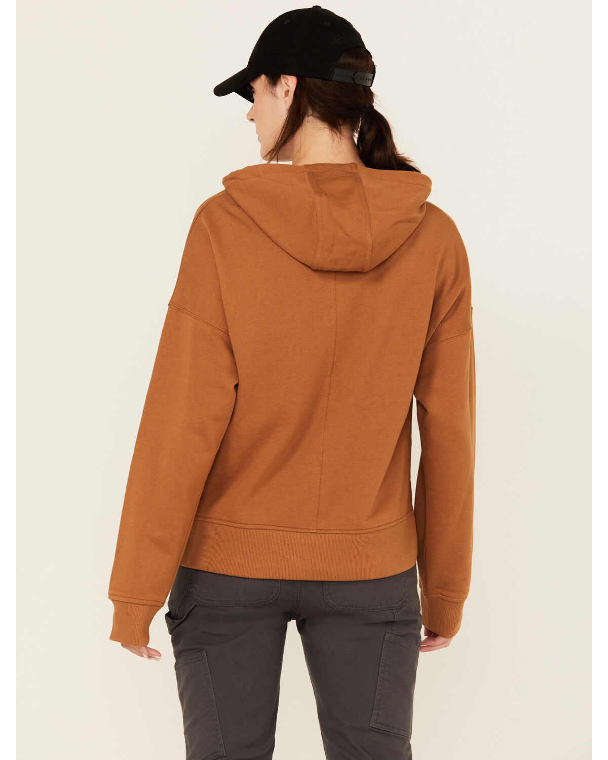 Image #4 - Carhartt Women's Tencel™ Fiber Series Graphic Hoodie, Brown, hi-res