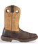 Durango Rebel Saddle Cowboy Boots - Square Toe, Brown, hi-res