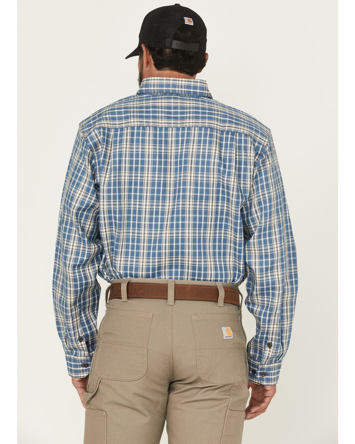 Image #4 - Carhartt Men's FR Force Rugged Flex® Loose Fit Twill Long Sleeve Button-Down Work Shirt, Grey, hi-res
