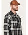 Image #2 - Hawx Men's FR Plaid Print Long Sleeve Button-Down Work Shirt, Charcoal, hi-res