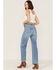 Image #3 - Rolla's Women's Heidi Light Wash High Rise Wide Jeans, Blue, hi-res