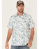 Image #1 - Moonshine Spirit Men's Vineyard Floral Print Short Sleeve Snap Western Shirt , White, hi-res