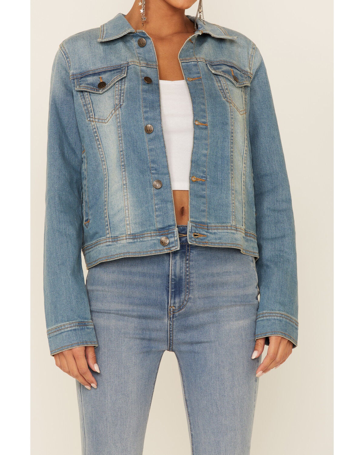 Image #4 - Wrangler Women's Premium Denim Jacket, , hi-res