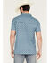 Image #4 - Rock & Roll Denim Men's Medallion Print Short Sleeve Pearl Snap Polo, Blue, hi-res