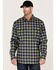 Image #1 - Hawx Men's FR Buffalo Plaid Print Long Sleeve Button-Down Work Shirt, Navy, hi-res
