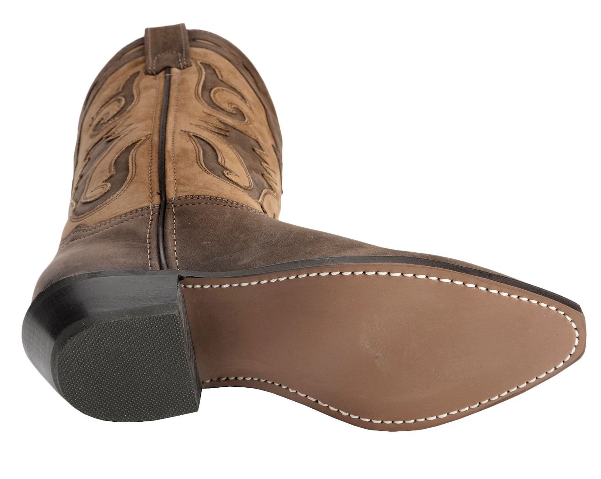 Image #5 - Abilene Women's Sage Inlay Western Boots - Round Toe, Distressed, hi-res