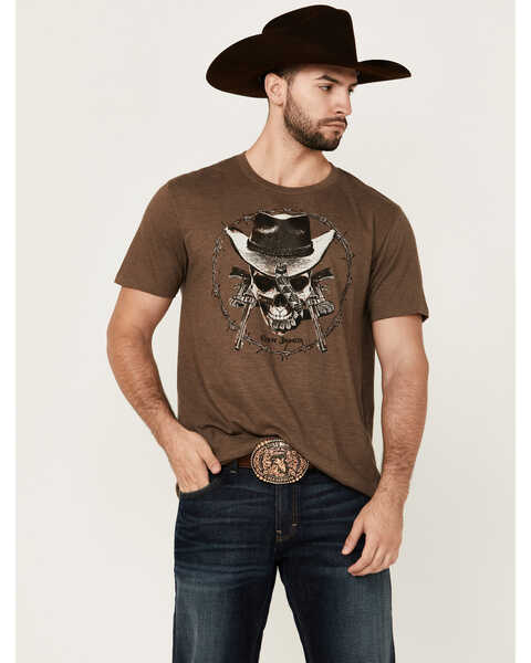 Cody James Men's Elements Short Sleeve Graphic T-Shirt , Brown, hi-res