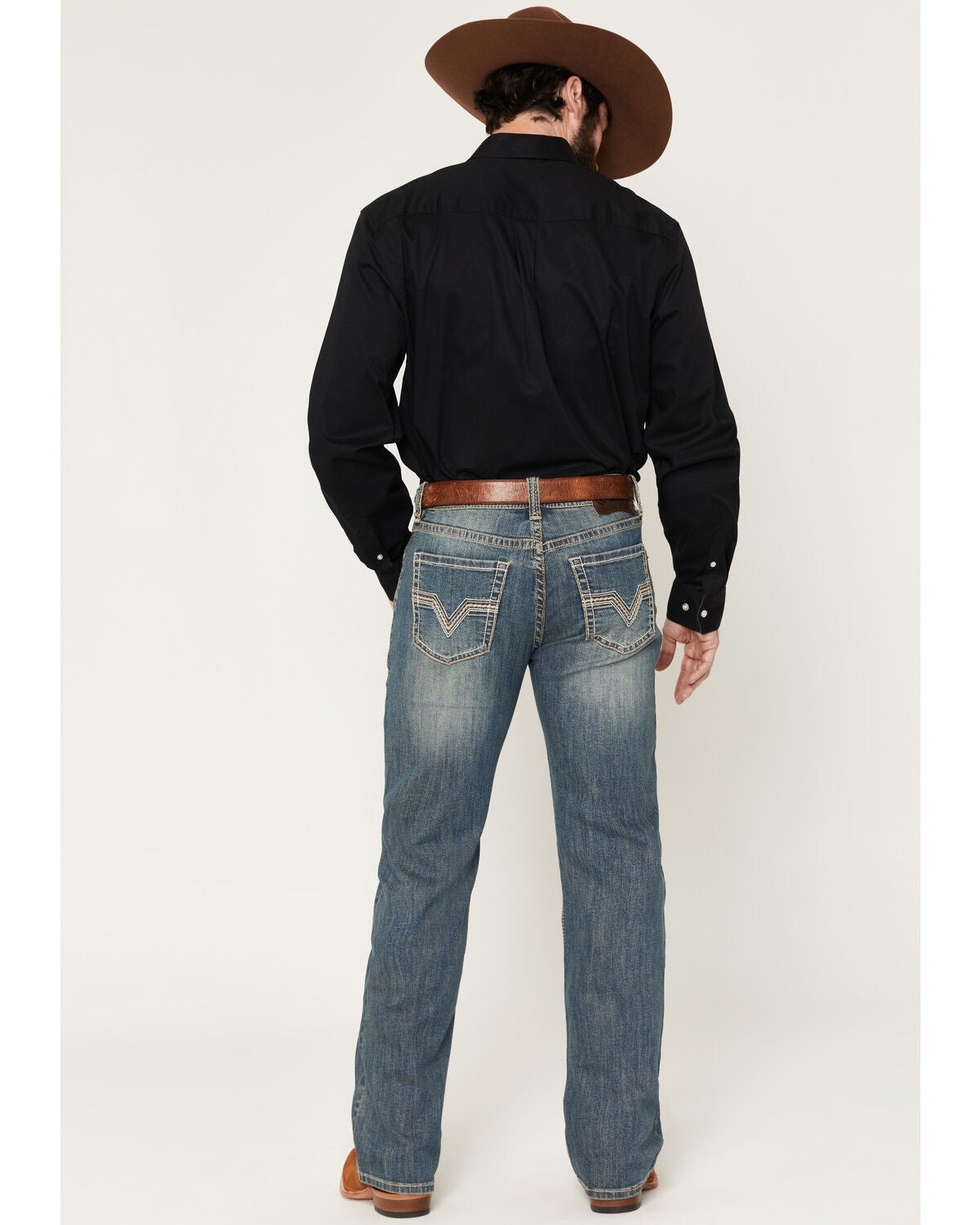 Image #3 - Rock & Roll Denim Men's Double Barrel Medium Wash Relaxed Bootcut Reflex Stretch Denim Jeans, Medium Wash, hi-res