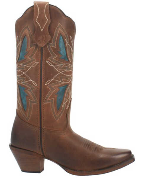 Image #2 - Laredo Women's Flutterby Western Boots - Snip Toe, Brown, hi-res