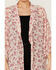 Image #3 - Beyond The Radar Women's Floral Chiffon Duster Maxi Kimono, Ivory, hi-res