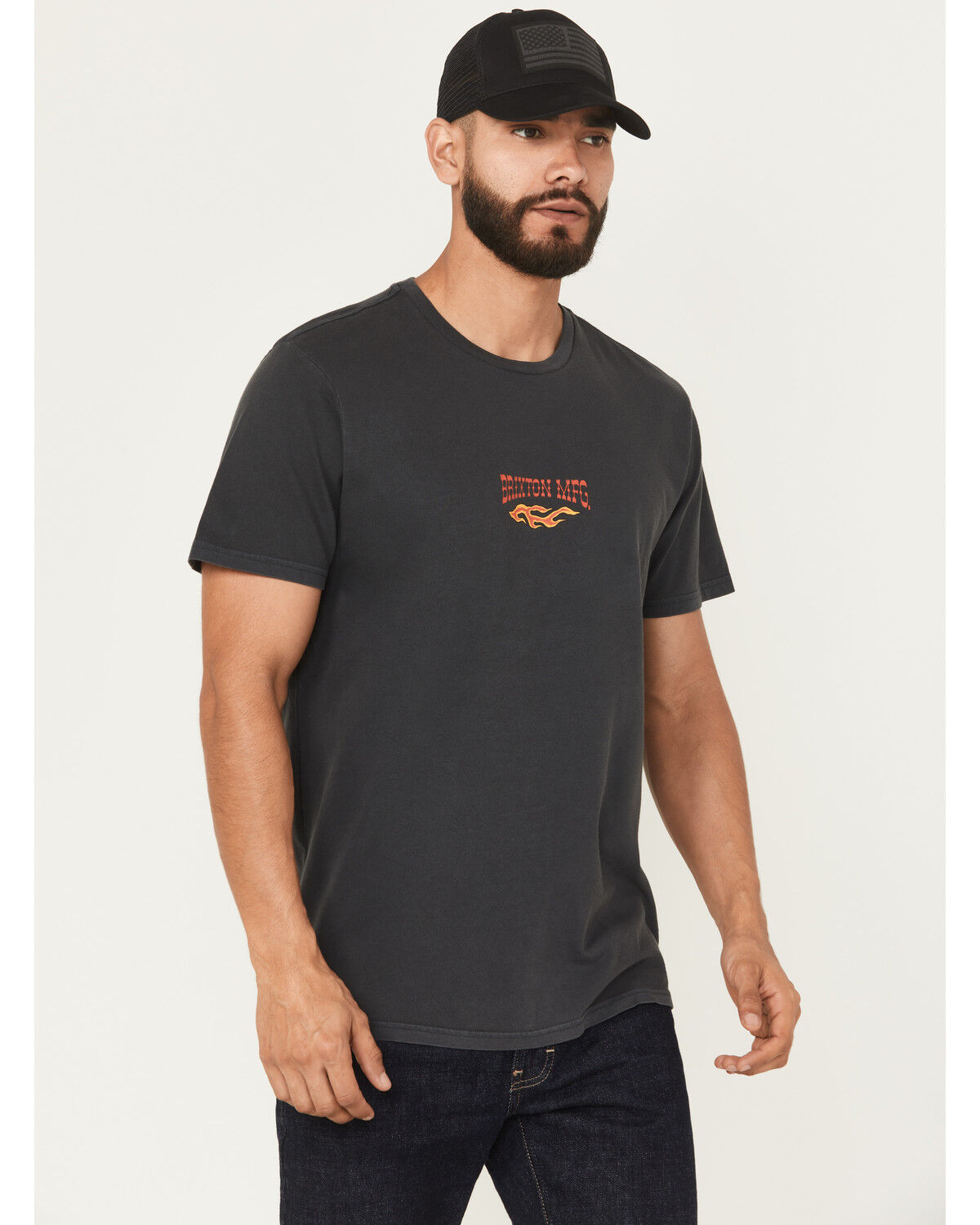 Image #4 - Brixton Men's Hardee Snake Short Sleeve Graphic T-Shirt, Black, hi-res