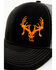 Oil Field Hats Men's Black & Orange Trophy Hunter Embroidered Mesh-Back Ball Cap, Black, hi-res