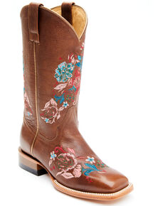 Shyanne Women's Delilah Western Boots - Wide Square Toe, Brown, hi-res