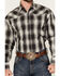 Image #3 - Stetson Men's Plaid Print Long Sleeve Pearl Snap Western Shirt, Black, hi-res