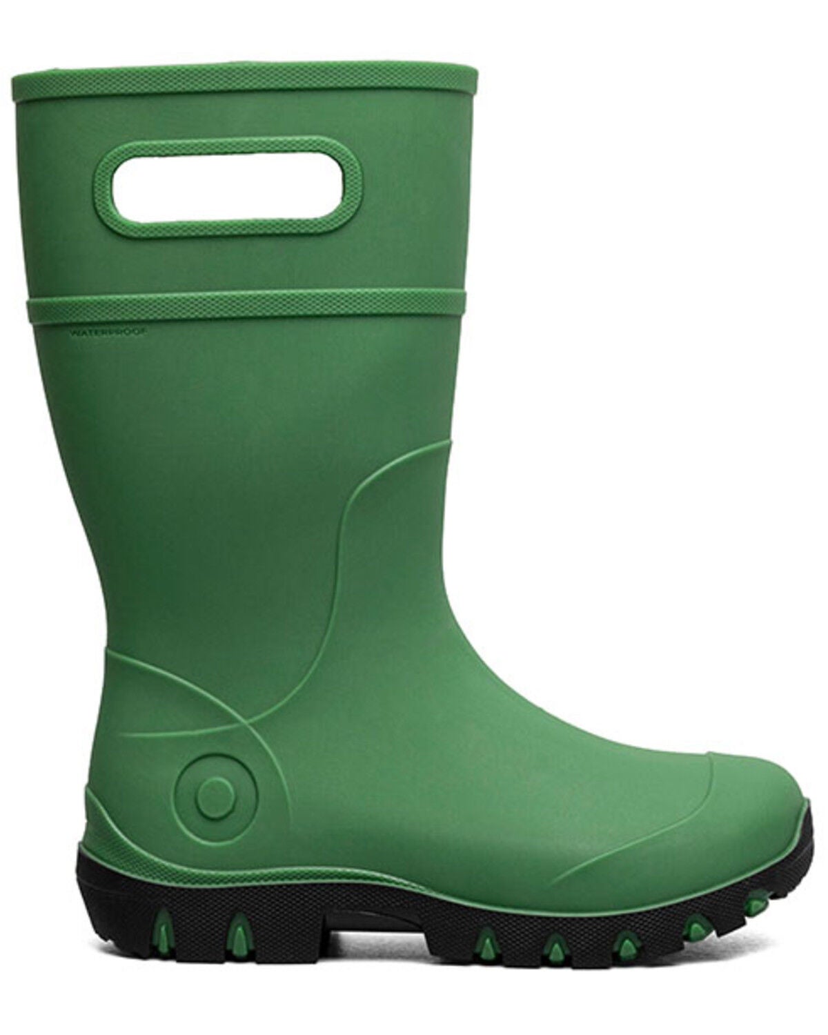 Image #2 - Bogs Boys' Essential Tall Rain Boots - Round Toe, Green, hi-res