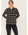 Image #1 - Idyllwind Women's Featherlight Plaid Print Long Sleeve Pearl Snap Western Shirt, Black, hi-res