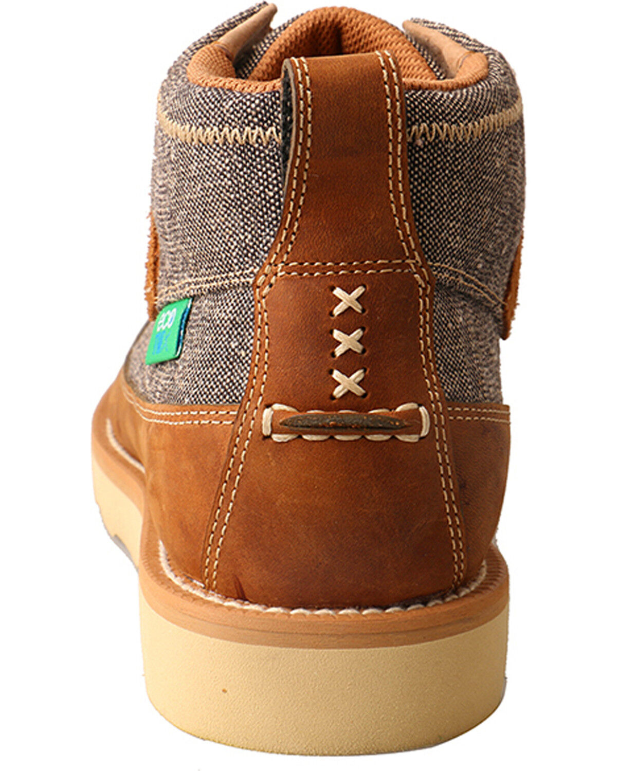 Image #6 - Twisted X Men's 4" Wedge Sole Boots - Moc Toe, Brown, hi-res