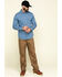 Rock & Roll Denim Men's FR Printed Medallion Twill Long Sleeve Work Shirt , Blue, hi-res