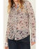 Image #3 - Shyanne Women's Printed Long Sleeve Fringe Button-Down Western Shirt, Natural, hi-res
