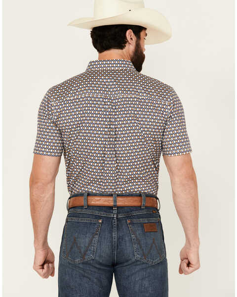 Image #4 - Cody James Men's Everett Geo Print Short Sleeve Button-Down Stretch Western Shirt , White, hi-res