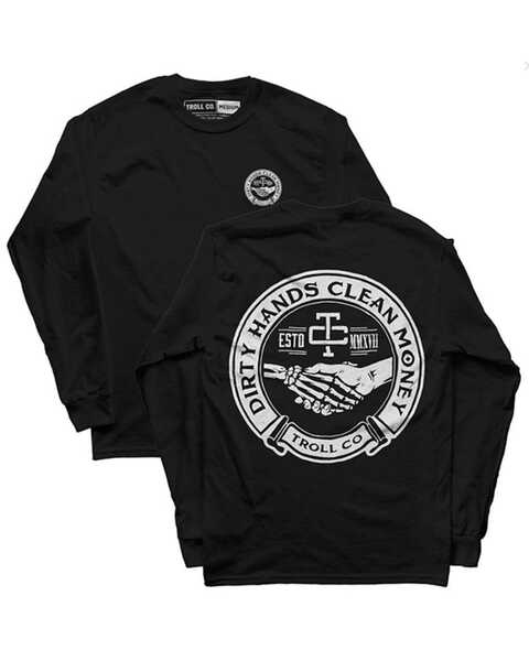 Troll Co Men's Haggler Long Sleeve Graphic T-Shirt , Black, hi-res