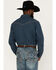 Image #4 - Cody James Men's Endurance Solid Stitched Yoke Long Sleeve Snap Western Shirt  , Dark Blue, hi-res
