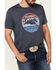 Wrangler Men's Navy Heather Cowboy Up Graphic Short Sleeve T-Shirt , Navy, hi-res