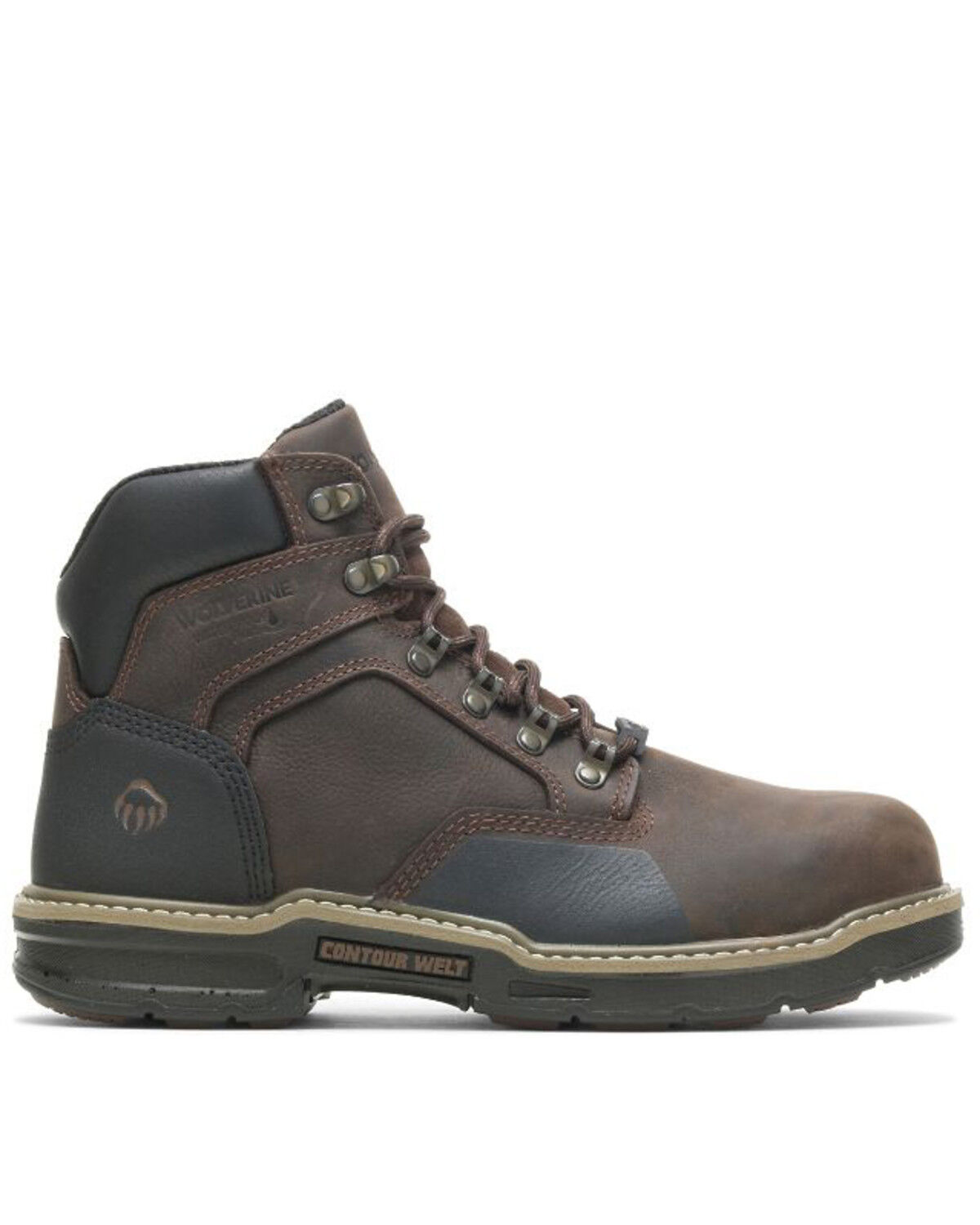 Image #2 - Wolverine Men's Bandit Work Boots - Composite Toe, Dark Brown, hi-res