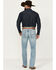 Image #3 - Ariat Men's M4 Corona Marston Light Wash Relaxed Straight Rigid Jeans, Light Wash, hi-res