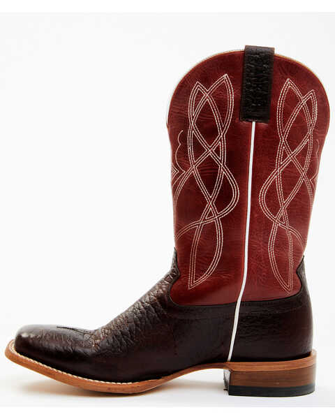 Image #3 - RANK 45® Men's Deuce Western Boots - Broad Square Toe, Red/brown, hi-res