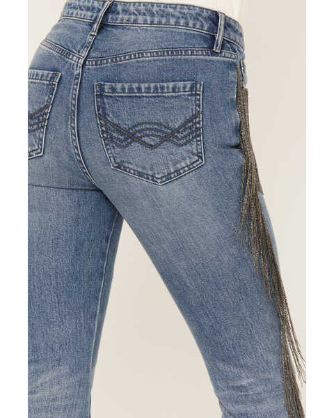 Image #4 - Idyllwind Women's Carlyle Place High Risin' Fringe Bootcut Jeans, Medium Wash, hi-res