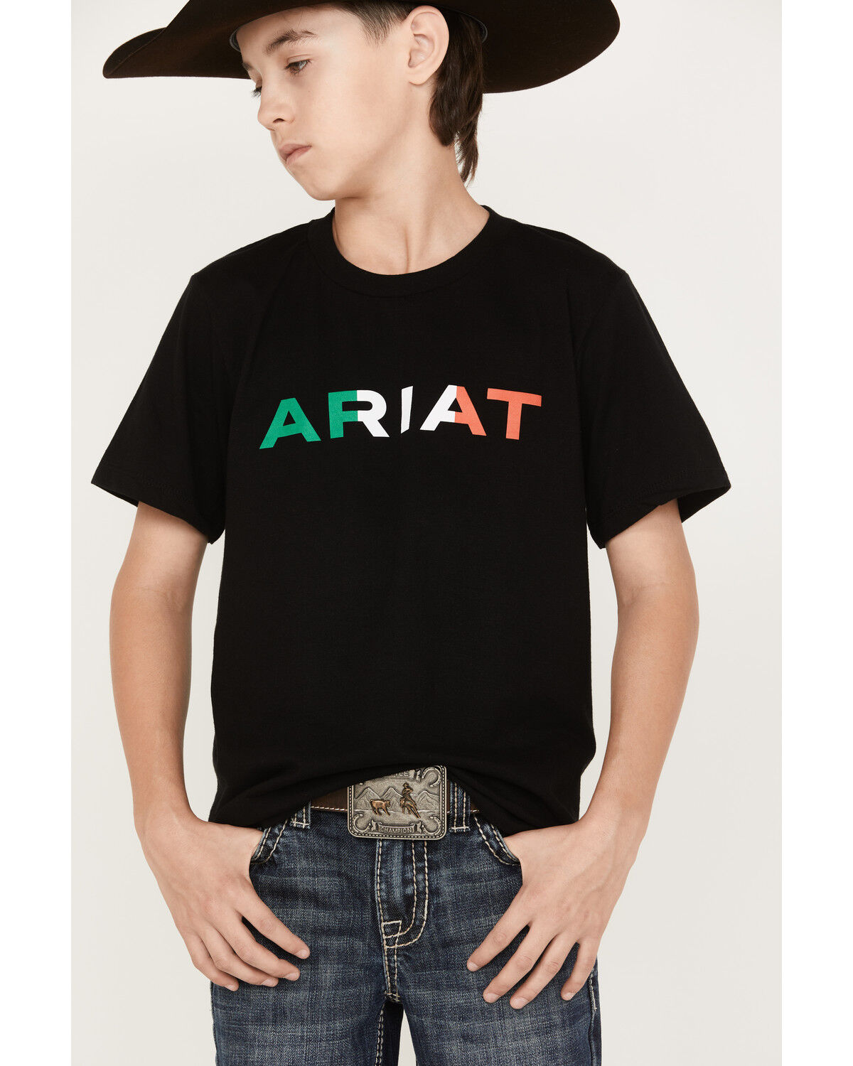 Image #3 - Ariat Boys' Viva Mexico Short Sleeve Graphic T-Shirt, Black, hi-res