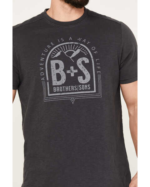 Image #3 - Brothers and Sons Men's Adventure Short Sleeve Graphic T-Shirt, Charcoal, hi-res