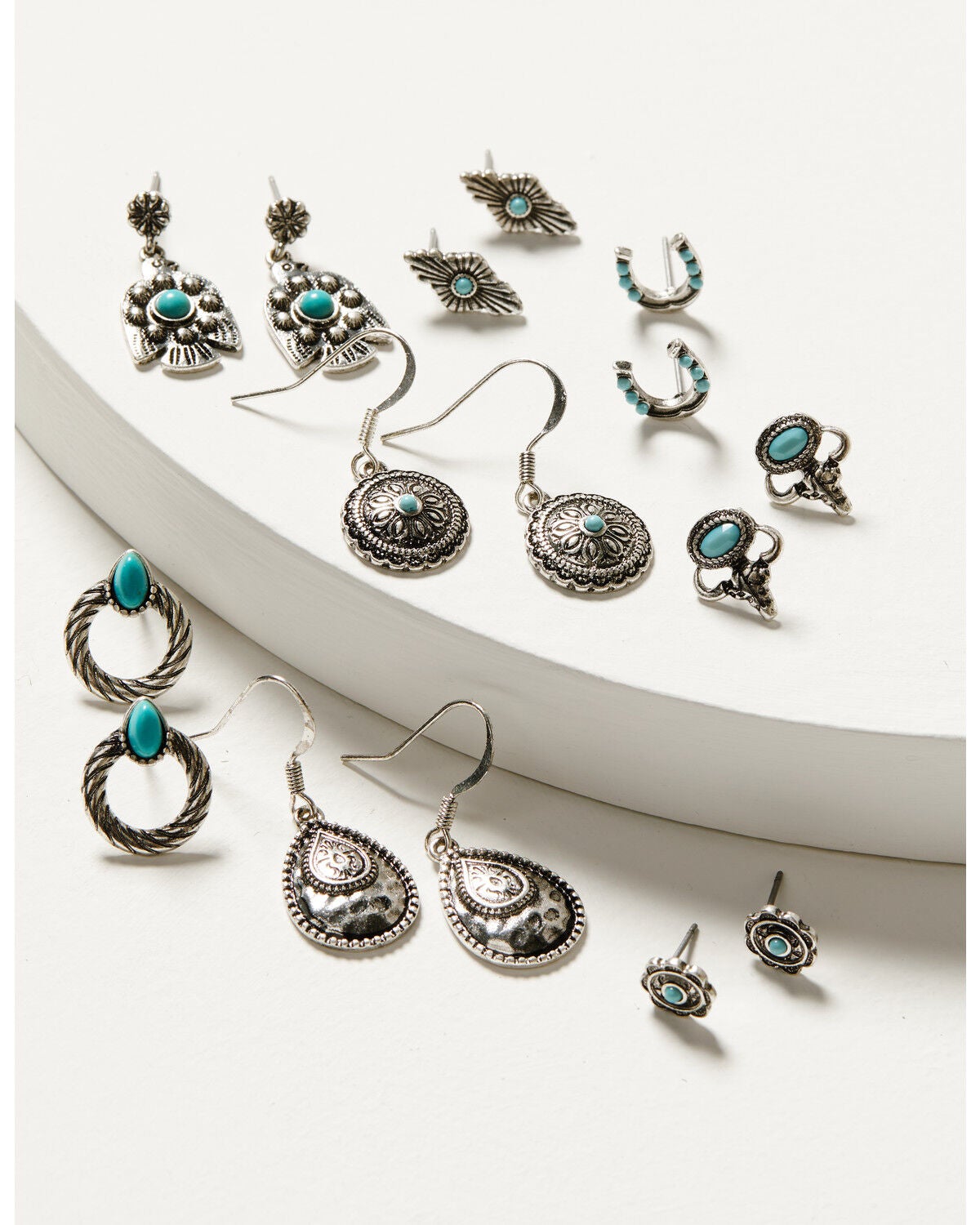 Image #1 - Idyllwind Women's Clermont Antique Earring Set - 8 Piece, Silver, hi-res
