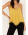 Image #3 - Miss Me Women's Handkerchief Hem Sleeveless Top, Mustard, hi-res