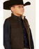 Image #2 - Cody James Boys' Slick Oil Skin Vest, Dark Brown, hi-res