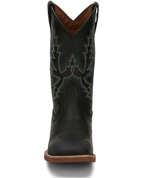 Image #5 - Justin Men's Tallyman Black Western Boots - Wide Square Toe, Black, hi-res