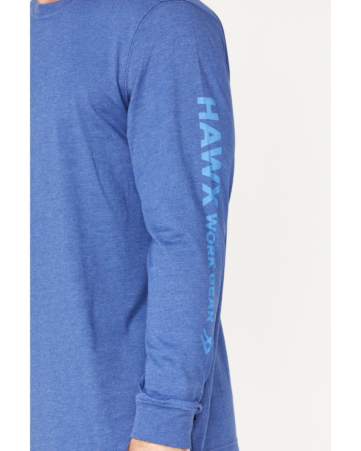 Image #3 - Hawx Men's Logo Graphic Long Sleeve Work T-Shirt, Blue, hi-res