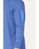 Image #3 - Hawx Men's Logo Graphic Long Sleeve Work T-Shirt, Blue, hi-res