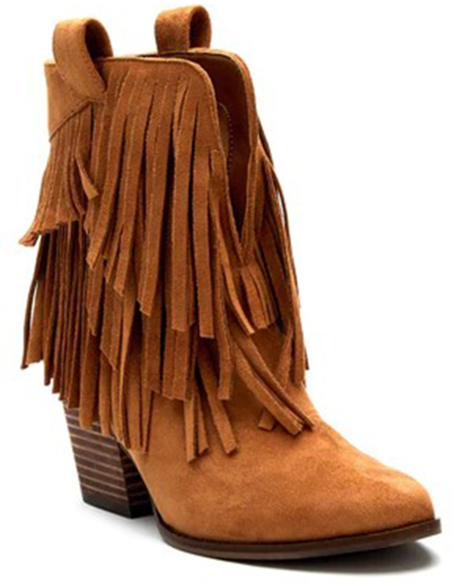 Cognac pointed cheap toe booties