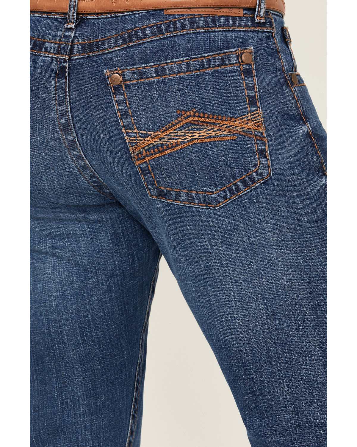 Image #4 - Rock 47 by Wrangler Men's Breaunvieh Light Wash Slim Bootcut Stretch Denim Jeans, Light Wash, hi-res