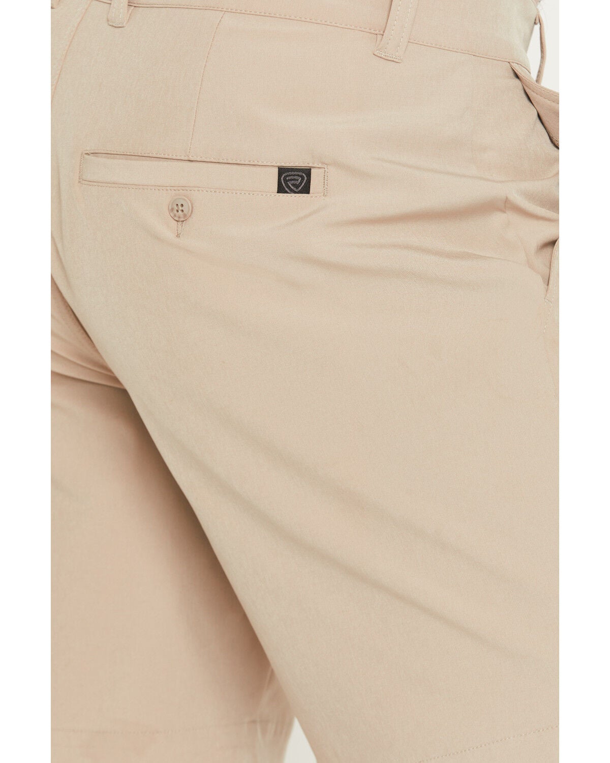 Image #4 - Rock & Roll Denim Men's 8" Solid Stretch Chino Shorts, Khaki, hi-res