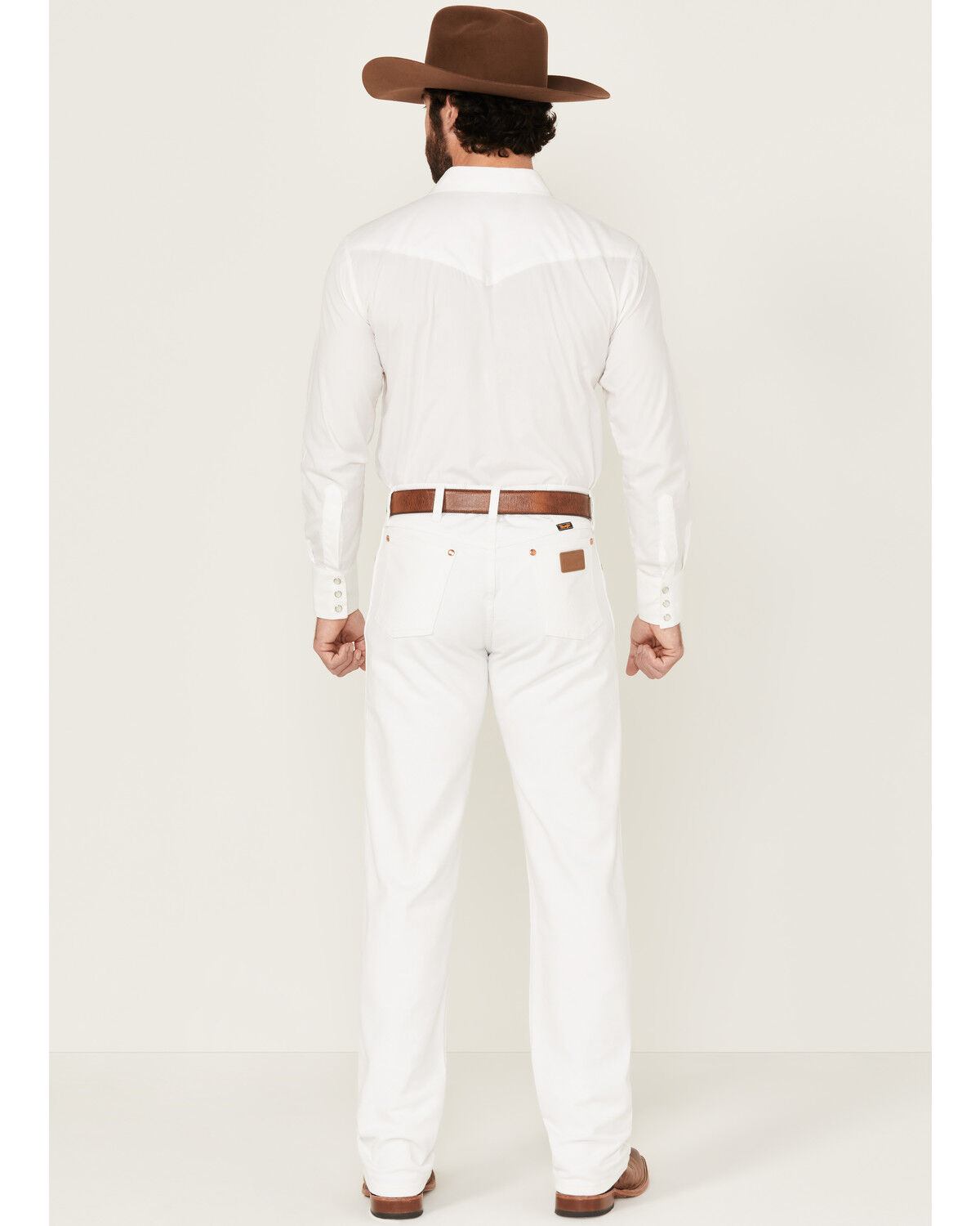 Image #3 - Wrangler Men's 13MWZ Cowboy Cut Original Fit Denim Jeans, White, hi-res