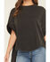 Image #3 - Blue B Women's Studded Short Sleeve Tee, Black, hi-res