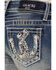 Image #2 - Grace In LA Girls' Double Horseshoe Embroidered Bootcut Stretch Denim Jeans, Blue, hi-res
